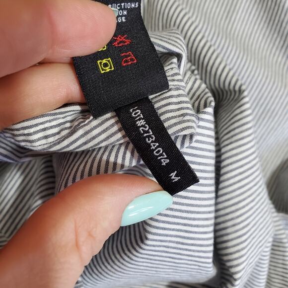 Buffalo David Bitton | Tailored Fit Pinstripe Button Down Shirt with Roll Tabs - Picture 5 of 8